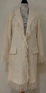 JON Wool Blend Cream Coat. - Picture 1 of 12