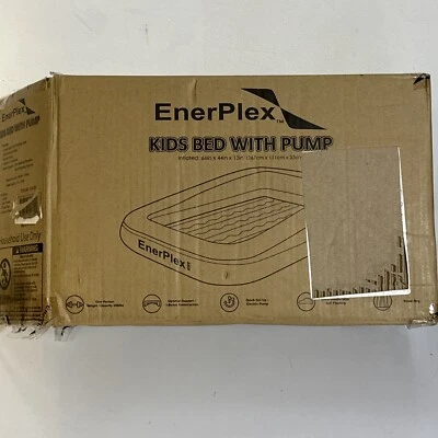 Cama de viaje inflable EnerPlex para niños con bomba, colchón de aire portátil, rosa y blanco Foto 1 de 4