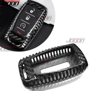 Real Carbon For Dodge Ram 1500 2500 3500 4500 2020+ Smart Key Fob Covers Keyless - Picture 1 of 13