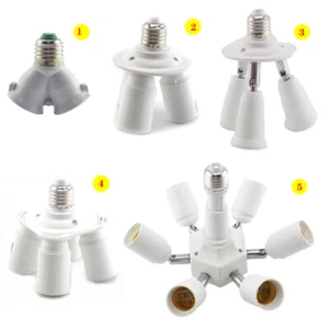 E27 to E27 LED Light Base Converters Adapter Socket Splitter Bulb Lamp Holder - Picture 1 of 16