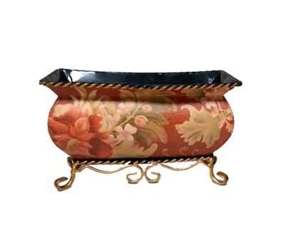 Maceta Floral Pequeña para Plantas Artificiales Multicolor Rectángulo Color Dorado Detalle Foto 1 de 4