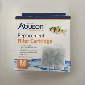New Aqueon 3 Pack Replacement Size Medium Filter Cartridges Fits Quiet Flow 10 - Picture 1 of 4