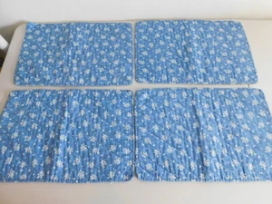 Lot of 4 Quilted Christmas Placemats Holiday Table Handmade - 17x12” - Snow - Picture 1 of 11