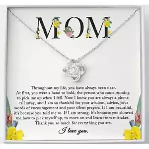 Sentimental To My Mom Necklace - Perfect Mom Gift Daughter Birthday Mothers Day - Picture 1 of 8
