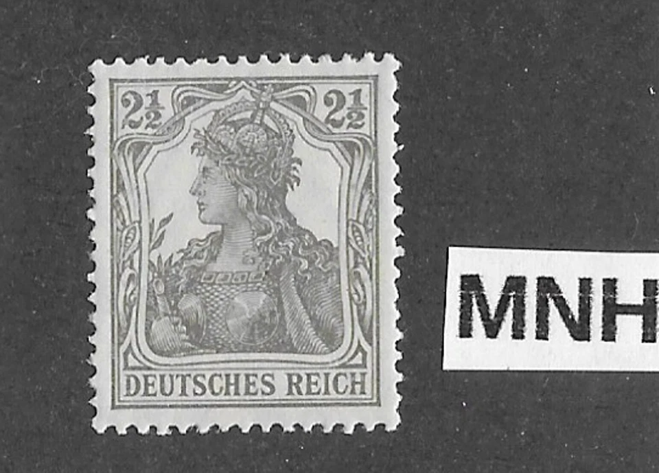 Sello MNH PF 2 1/2 Scott #97 Weimar República Alemana 1916 edición de Germania Foto 1 de 1