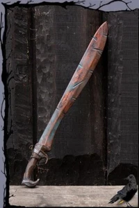 Arma Larp Híbrida - Espada Con una Mano Llevada en Batalla - Battleworn Falcata 85cm E - Imagen 1 de 1