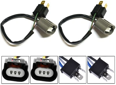 Conversion Wire Seal Beam H5054 to 9008 H13 Two Harness Head Light Bulb Plug Fit - Image 1 of 4