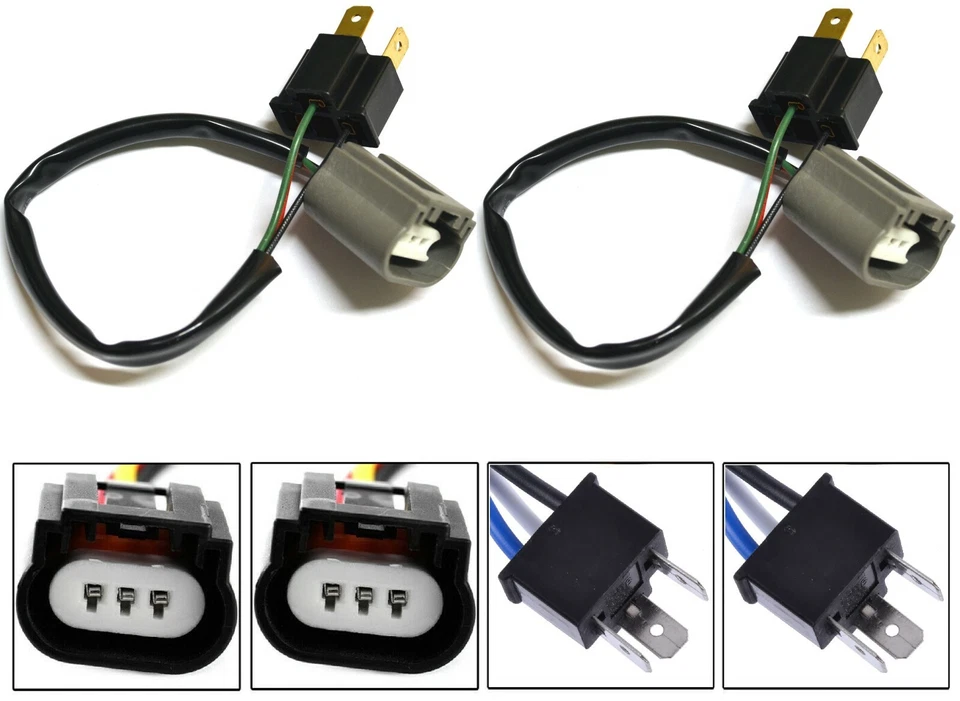 Conversion Wire Seal Beam H6054 to 9008 H13 Two Harness Head Light Bulb Adapter - Image 1 of 4