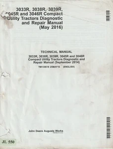 JL550 John Deere Compact Utility Tractors Repair Manual (2016) TM130619 - Picture 1 of 1