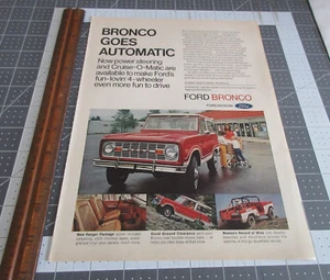 1973 Ford Bronco Goes Automatic fun-lovin' 4-wheeler, Vintage Print Ad - Picture 1 of 3