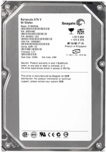 Disco Rigido Seagate barracuda Ata V ST380023A 80GB 7200U/Min 2MB 3.5'' Pollici - Foto 1 di 3