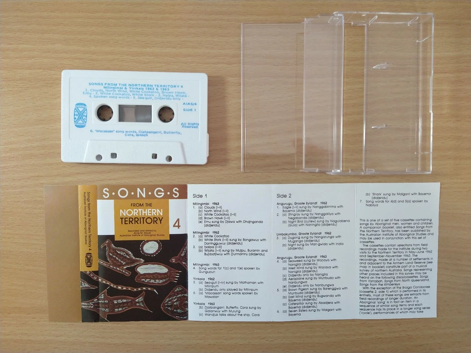 Songs from the Northern Territory - Aboriginal - like new cassette Foto 1 de 1