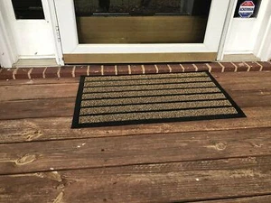 Durable Polyester and Rubber Door Mat Heavy Duty Doormat Indoor & Outdoor Rug - Picture 1 of 7