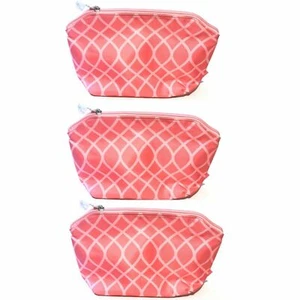 SHISEIDO Pouch Makeup Cosmetic Bag lot 3 orange shade - Imagen 1 de 3