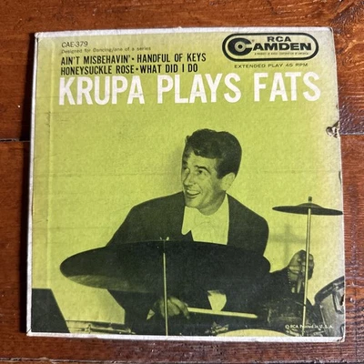 Gene Krupa "Krupa Plays Fats" 7" 45 Vintage Vinyl Record Good - Image 1 of 4