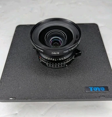 Rodenstock Copal - N0.0 Shutter + Schneider 90mm f8 Super-Angulon MC 4x5 Lens - Image 1 of 4