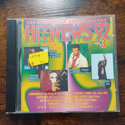 Hit-News 92/3 (K-tel) Double You, Snap, Shakespears Sister, Glenn Frey, J.. [CD] - Bild 1 von 2