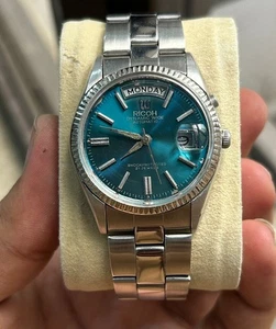 Vintage Ricoh President Day-Date Automatic 21 Jewels Japan Men's Watch - Picture 1 of 8