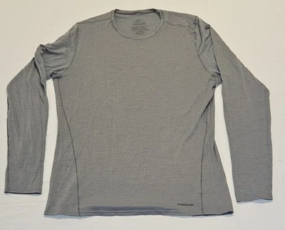 Patagonia Capilene Womens Large Long Sleeve Shirt Gray Merino Wool Blend Cool - Image 1 of 4
