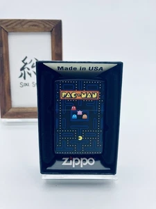 Zippo Namco Legendary Pacman Game Oil Lighter Regular Matte Black Japan New - Picture 1 of 10