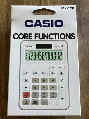 Casio MX-12B-WE CORE FUNCTIONS Calculator,EXTRA Large Display,Battery/Solar( 1 ) - Image 1 of 4