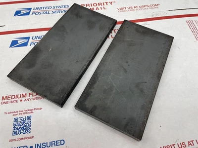 PLACA DE ACERO 1/2" A36 4" X 7-3/4" X 0,5" GRUESO ROLLO CALIENTE SOLDADURA PLANA CANTIDAD (2) Foto 1 de 4