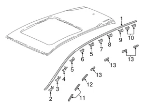 2010-2021 Honda Clip A, Roof Molding  91572-STK-A01 (QTY: 4 pcs) - Picture 1 of 3