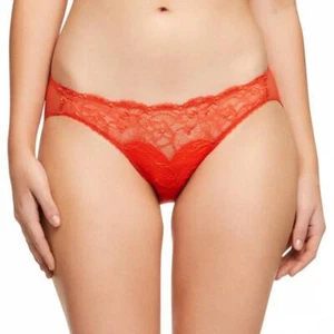 NEW DITA VON TEESE  TRYST ORANGE LACE BIKINI BRIEF PANT SIZE 8 / XS - Picture 1 of 2