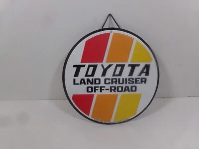 TOYOTA LAND CRUISER OFF ROAD-Distressed Officially Licensed Round Tin Sign 7” - Image 1 of 4