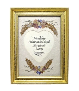 Picture Friendship golden thread that ties all hearts together Pressed Flowers - Picture 1 of 2