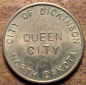 City of Dickinson Queen City Dickinson, Dakota del Norte ND Parking Meter Token - Imagen 1 de 4