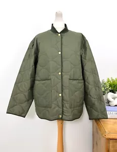 Cappotto trapuntato BARBOUR Olive Heidi taglia UK 16 EU 42 USA 12 XL Net a Porter trapuntato - Foto 1 di 11
