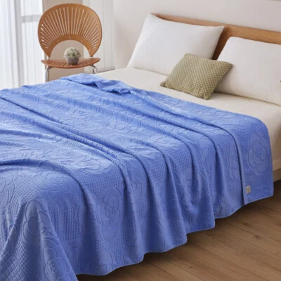 Towel Blanket Cotton Quilt Summer Blanket Breathable Absorbent Towel Quilt Sheet - Image 1 of 4