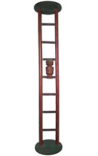 RARE 'TUMBLING SAM' EARLY 20TH C AMERICAN VINT PAINTED WOODEN LADDER KINETIC TOY