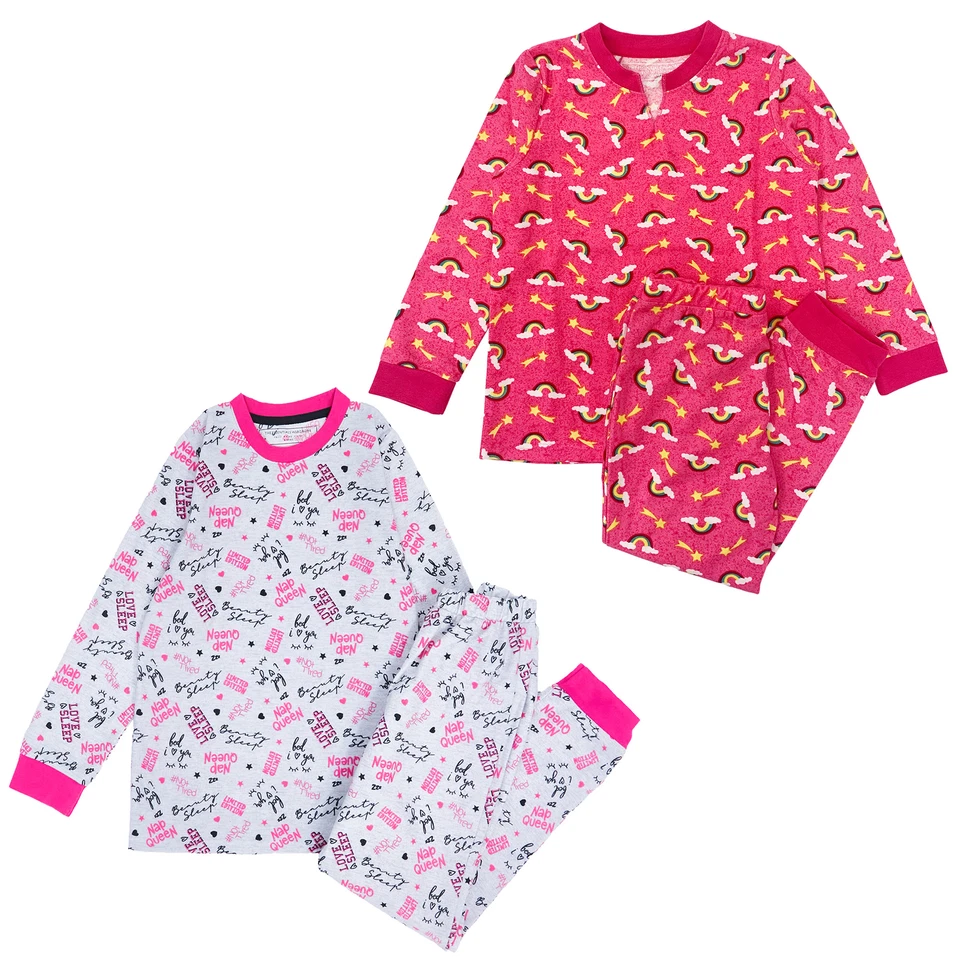 THE ESSENTIALS WARDROBE Girls Pyjamas Fleece 1 Pack Cosy Supersoft Nightwear Unicorn Pjs 2 Yrs-13 Yrs
