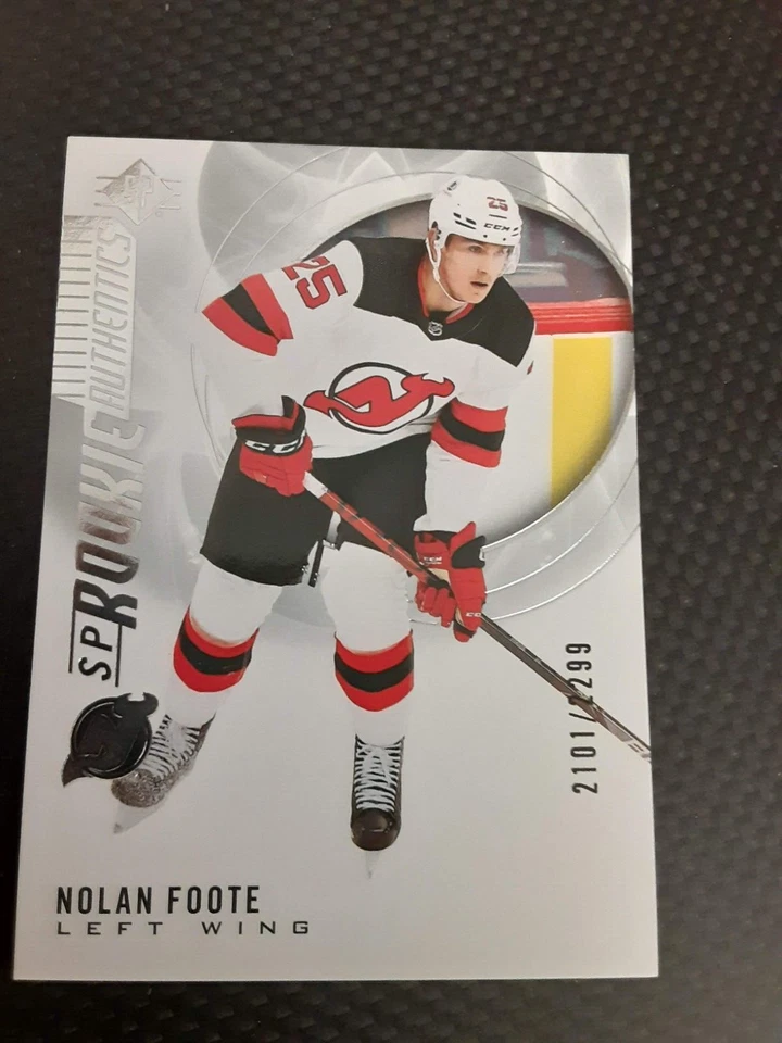 2020-21 SP Hockey ROOKIE AUTHENTICS Silver Foil /2299 # 126 NOLAN FOOTE - Image 1 of 1