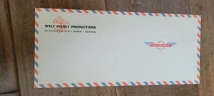 1950'S VINTAGE ORIGINAL WALT DISNEY BURBANK CALIFORNIA AIR MAIL ENVELOPE NO ZIP - Picture 1 of 1