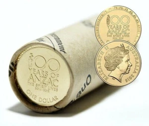 2016 Australian Centenary of ANZAC - The Spirit Lives - Mint $1 Coin Roll - Picture 1 of 3