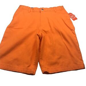 Wonder Nation Boy's Size 18 Adjustable Waist Flat Front Shorts Orange New
