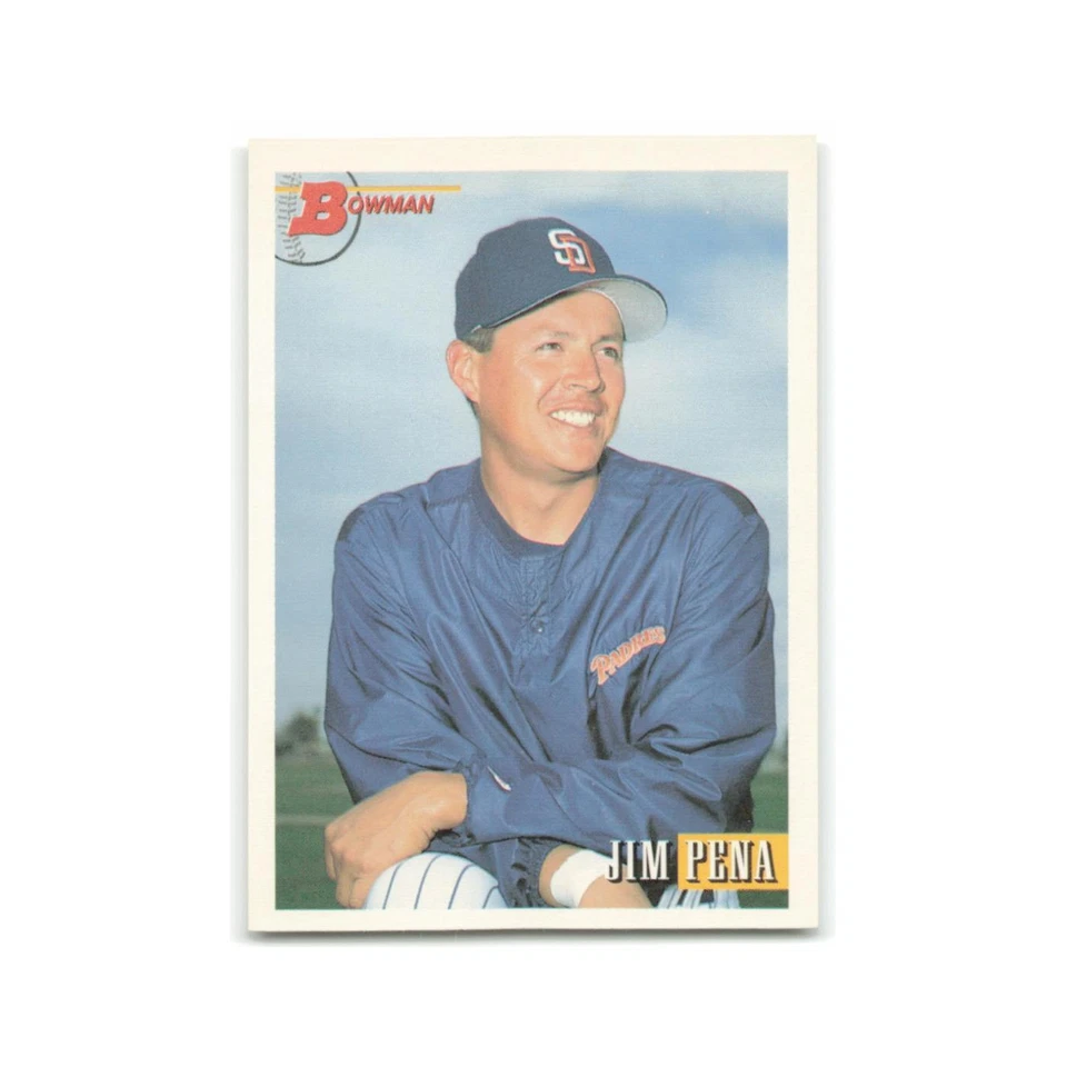 Jim Pena Rookie 1993 Bowman #54 San Diego Padres Baseball Card NM - Image 1 of 3