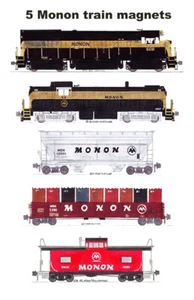 Monon Freight Train 5 magnets Andy Fletcher - Picture 1 of 1