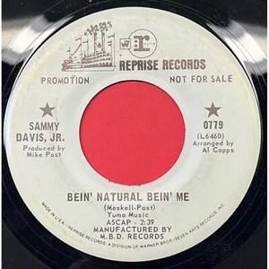 Sammy Davis Jr Bein' Natural Bein' Me / I've Gotta Be Me 45 Jazz Promo Reprise - Imagen 1 de 4