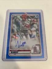 Werner Blakely 2020 Bowman Chrome Draft Blue Refractor Auto /150 Angels