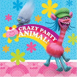 Trolls Party Supplies Beverage Napkins 16ct. - Picture 1 of 1
