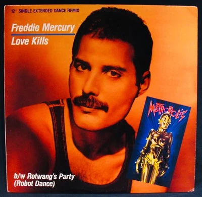 FREDDIE MERCURY~QUEEN-Rare Promotional LOVE KILLS 12" Extended Dance Mix Record - Image 1 of 4