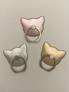 3PCS Support Anneau Doigt Chat Rotatif Universel 360º pour Téléphone Portable Tablette - Photo 1 sur 6
