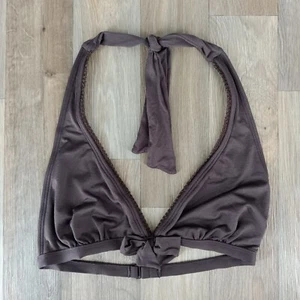 Juicy Couture Medium Neckholder Bikini Oberteil braun Jakobsmuschel Besatz Schwimmen Strand - Bild 1 von 6