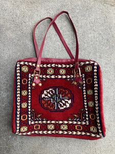 Orientalische Teppichtasche. Dekorative mittlere Geldbörse, Bokhara rote Teppichtasche 33365 - Bild 1 von 6