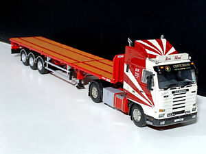 Scania 143 with flatbed trailer "Ron Wood" WSI truck models,01-2987