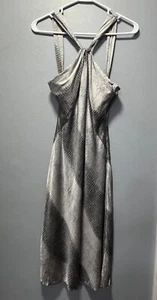 Antonio Melani Silk/Spandex Black & Grey Dress Women’s Size 4 - Picture 1 of 5